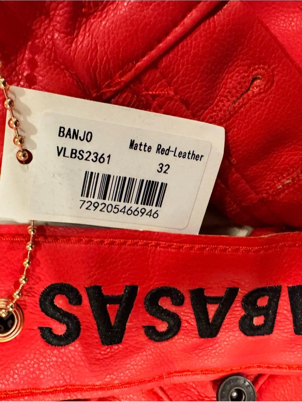 VALABASAS Red Faux Leather Cargo Flare Pants